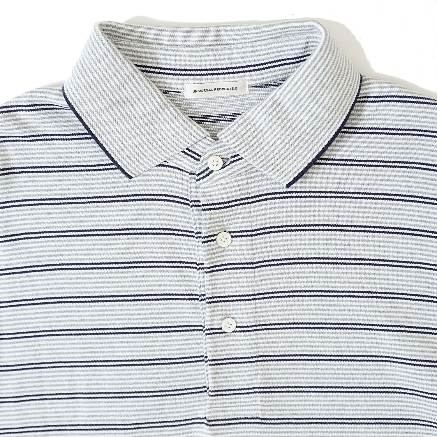 UNIVERSAL PRODUCTS - MULTI BORDER S/S POLO / NAVY | Stripe Online