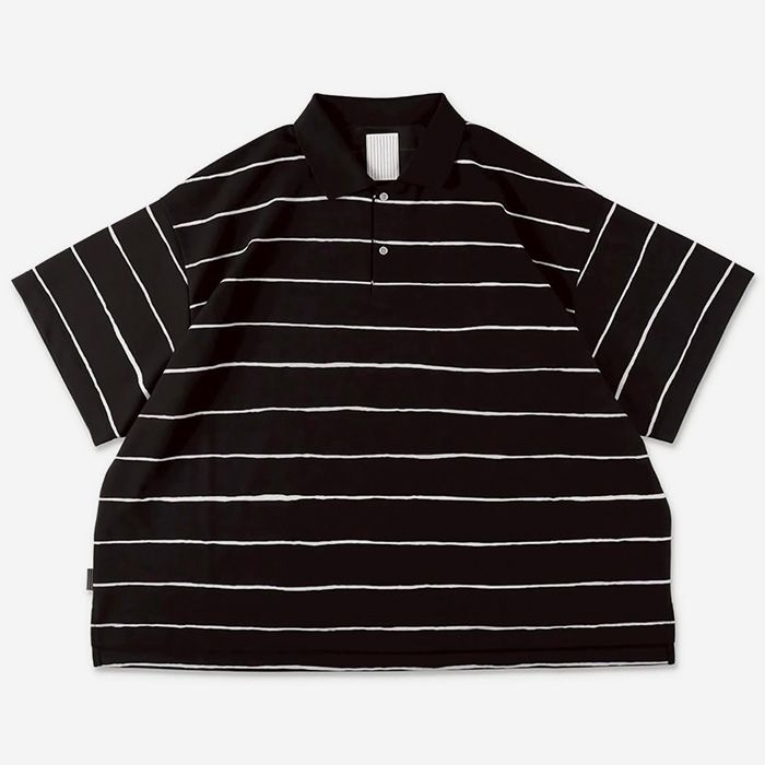 SIDE STRIPE BIG POLO | BLACK