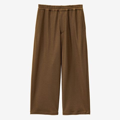 Wool Smooth Flannel Easy Wide Pants  / BROWN