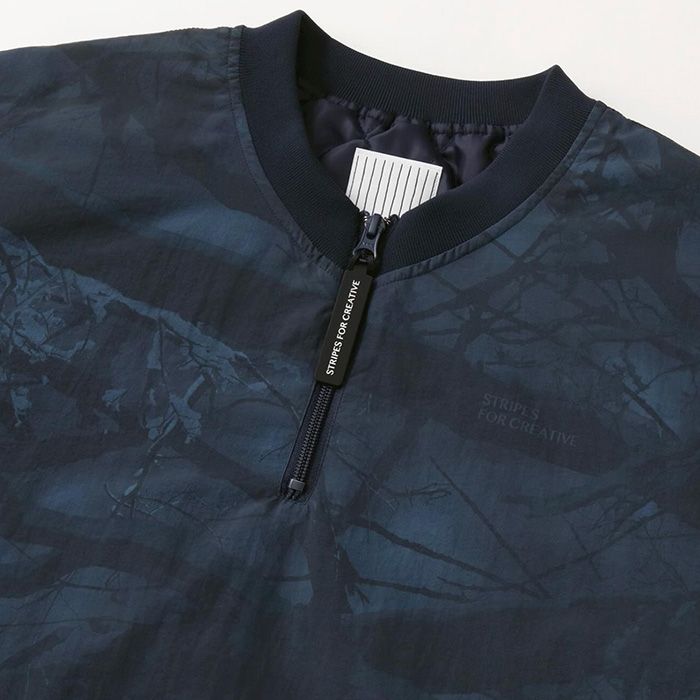 BASEBALL HALF ZIP JACKET  | NAVY TREE CAMO