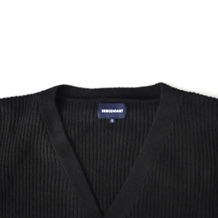 DESCENDANT - NURSE KNIT CARDIGAN / BLACK | Stripe Online Store