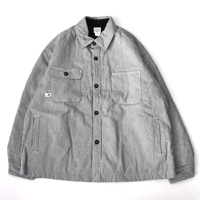 CRA90 HICKORY STRIPE JACKET POST O'ALLS / NAVY