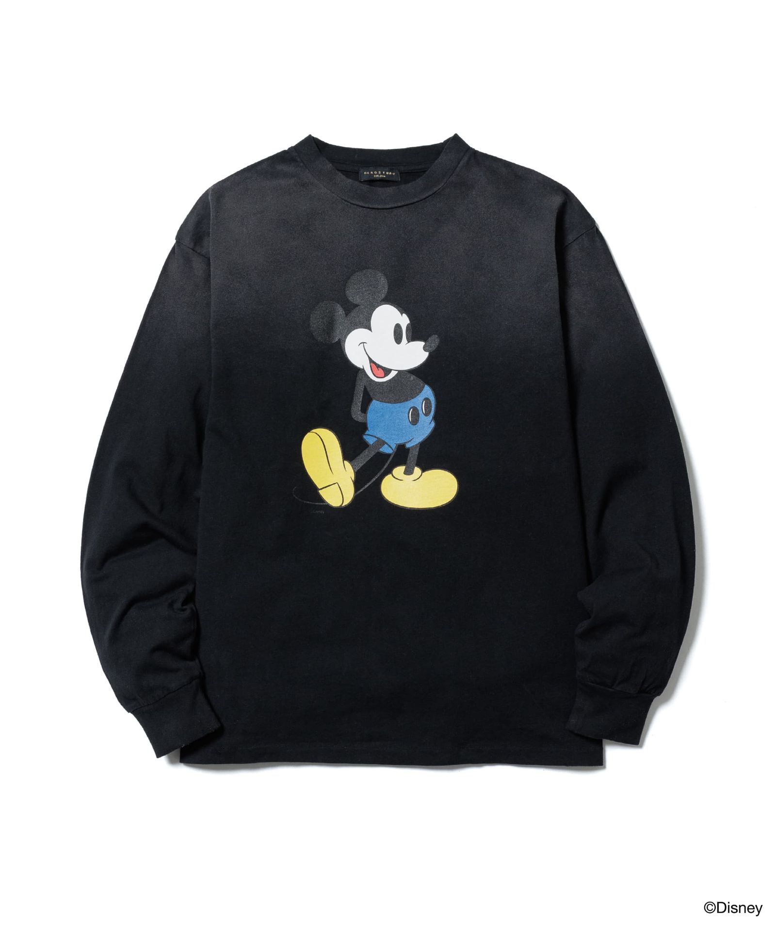 MICKEY L/S T-SHIRT / BLACK / プリント ティーシャツ