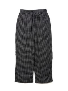 Amundsen Check Wide Easy Pants / Black / チェックイージーパンツ