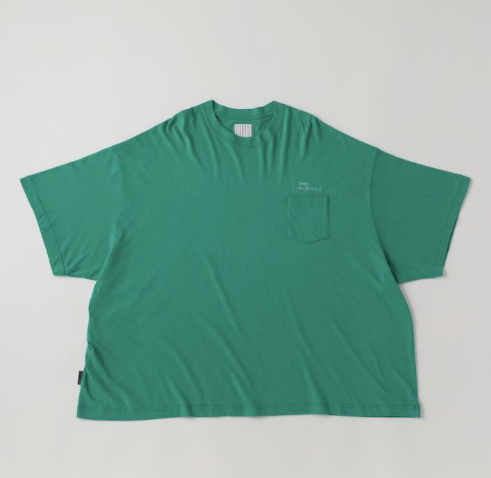SUPER BIG FLAT POCKET SS TEE | GREEN