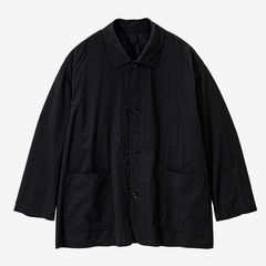 Cotton Wool Poplin Oversized Coverall / Black