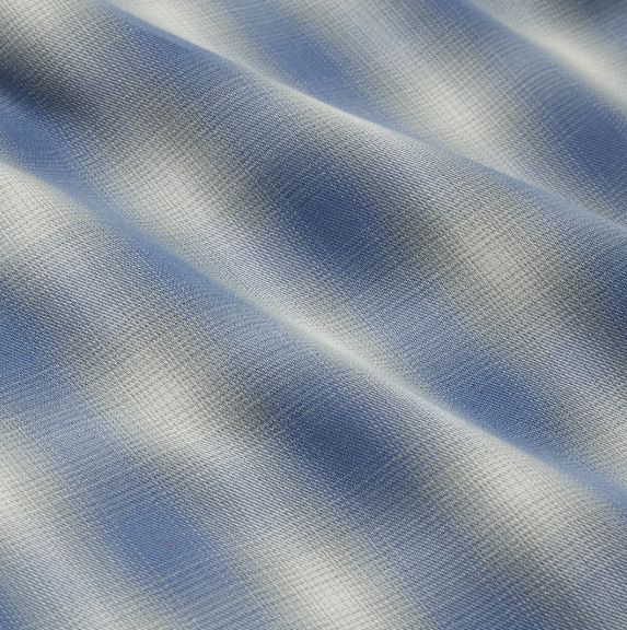 Ombre Check L/S Shirt(26aw) / Blue / オンブレ チェック シャツ