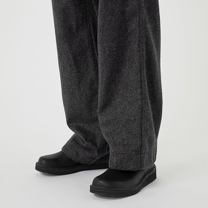 Wool Nylon Melton Pants / CH(Charcoal)