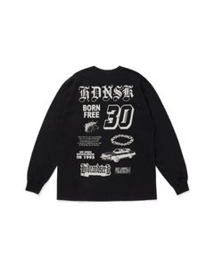 30 L/S Tee / BLACK / プリントロングスリーブティー