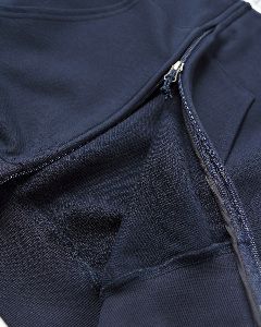 COLLEGE LOGO FULL ZIP HOODIE / NAVY