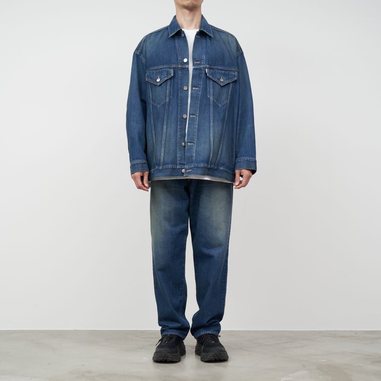 Graphpaper - Selvage Denim Trucker Jacket / DARK FADE | Stripe  