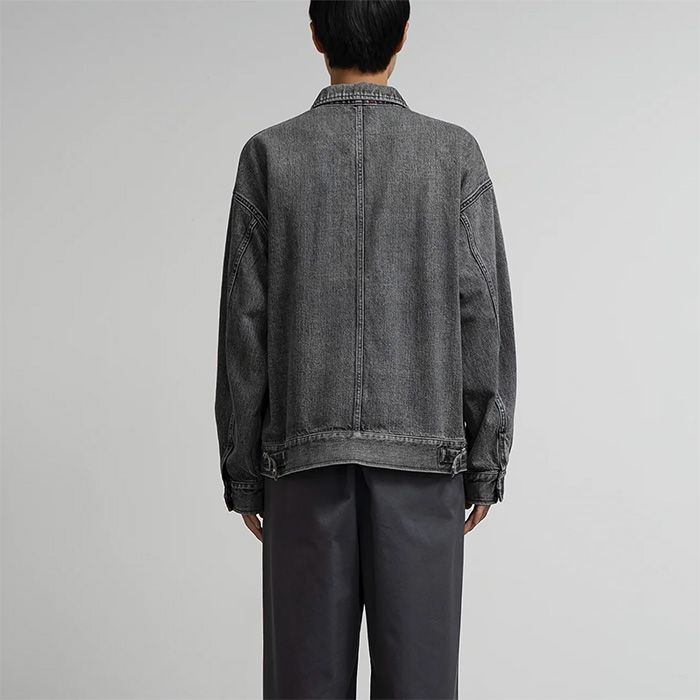 Selvage Denim Zip Jacket  -LIGHT FADE- / BLACK LIGHT FADE