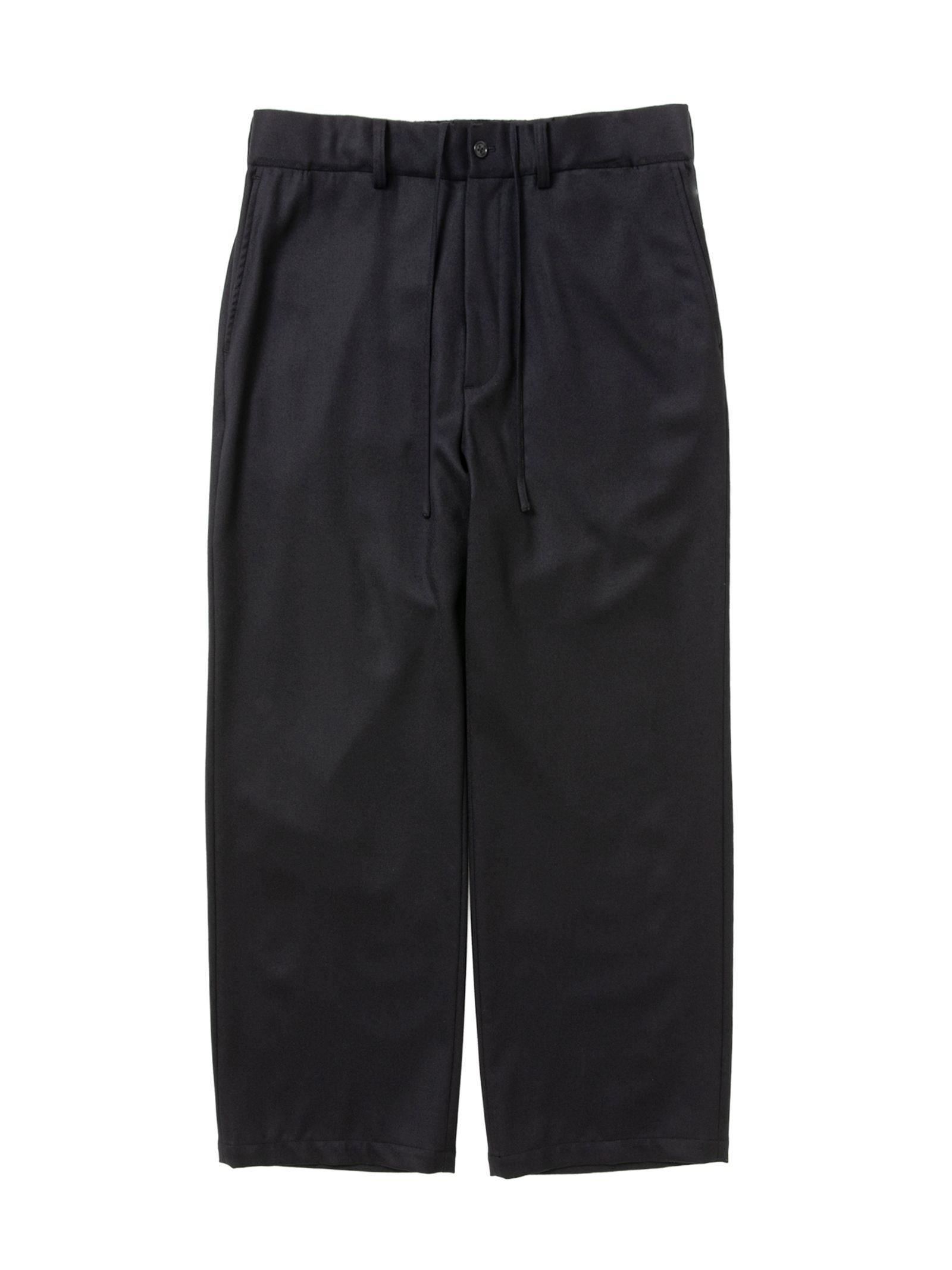 Wool Flano Square Leg Easy Trousers / BLACK /  イージートラウザーズ / CTE-26A114
