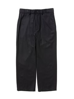 Wool Flano Square Leg Easy Trousers / BLACK /  イージートラウザーズ / CTE-26A114