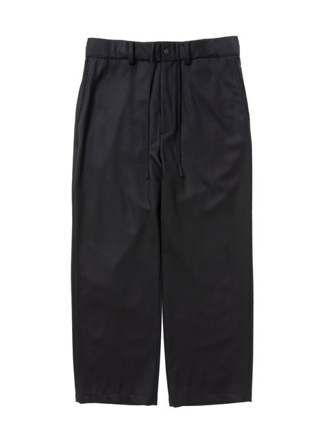 Wool Flano Square Leg Easy Trousers / BLACK /  イージートラウザーズ / CTE-26A114