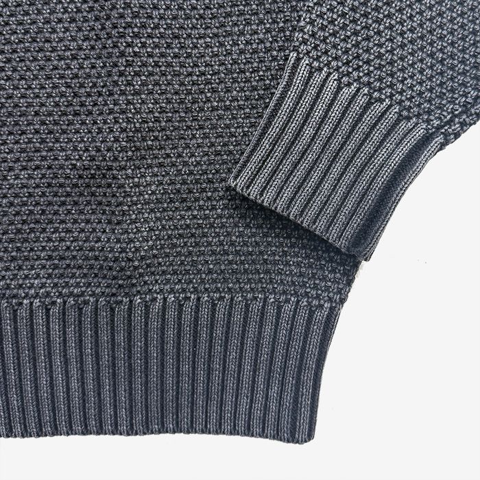 NURSE KNIT CARDIGAN PIGMNET DYE / BLACK
