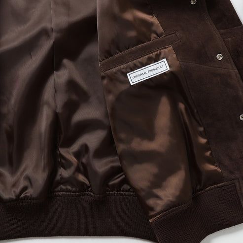 SUEDE BOMBER JACKET / BROWN