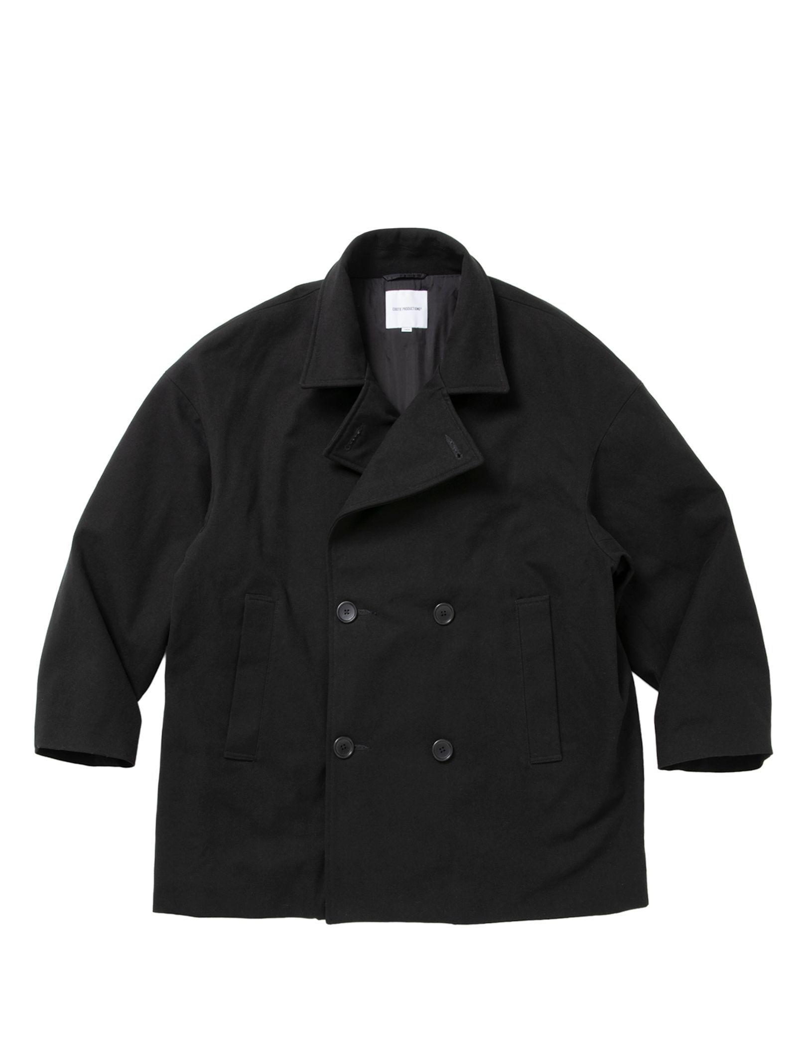 Nidom Cotton Duck Pea Coat / BLACK / ピーコート
