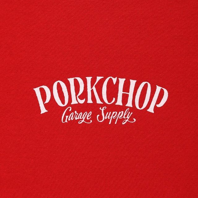 PORK BACK HOODIE / RED×WHITE / ポークパーカー