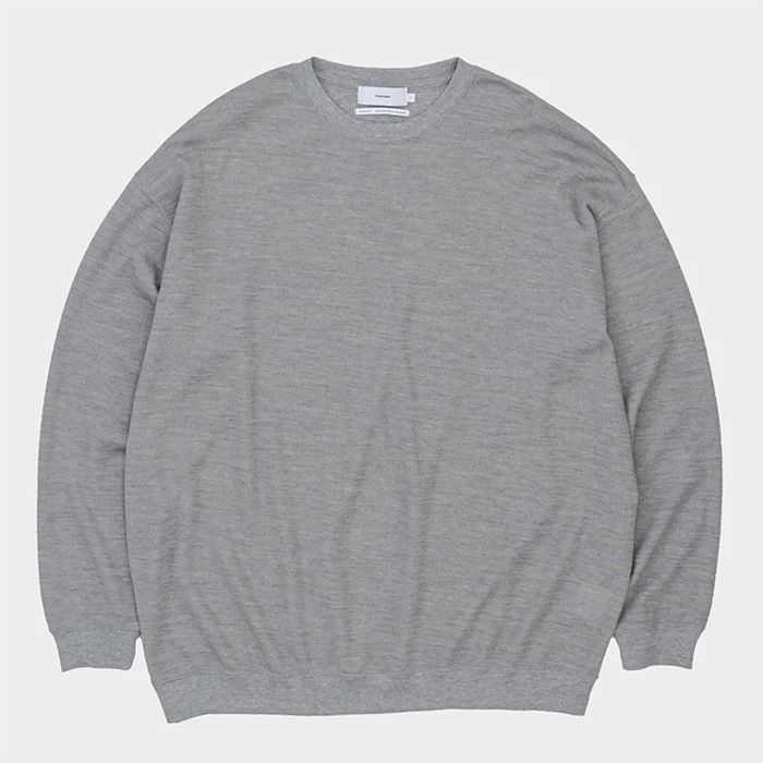 Wool Honeycomb Crew Neck Thermal  / H.GRAY