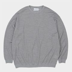 Wool Honeycomb Crew Neck Thermal  / H.GRAY