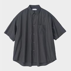 Broad S/S Oversized Regular Collar Shirt / C.Gray