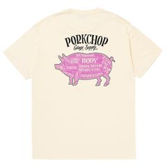 PORK BACK TEE / CREAM×BKPK / プリント ティーシャツ