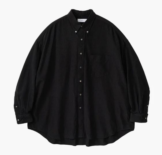 Graphpaper - Linen Cupro L/S Oversized B.D Shirt / BLACK | Stripe Online  Store