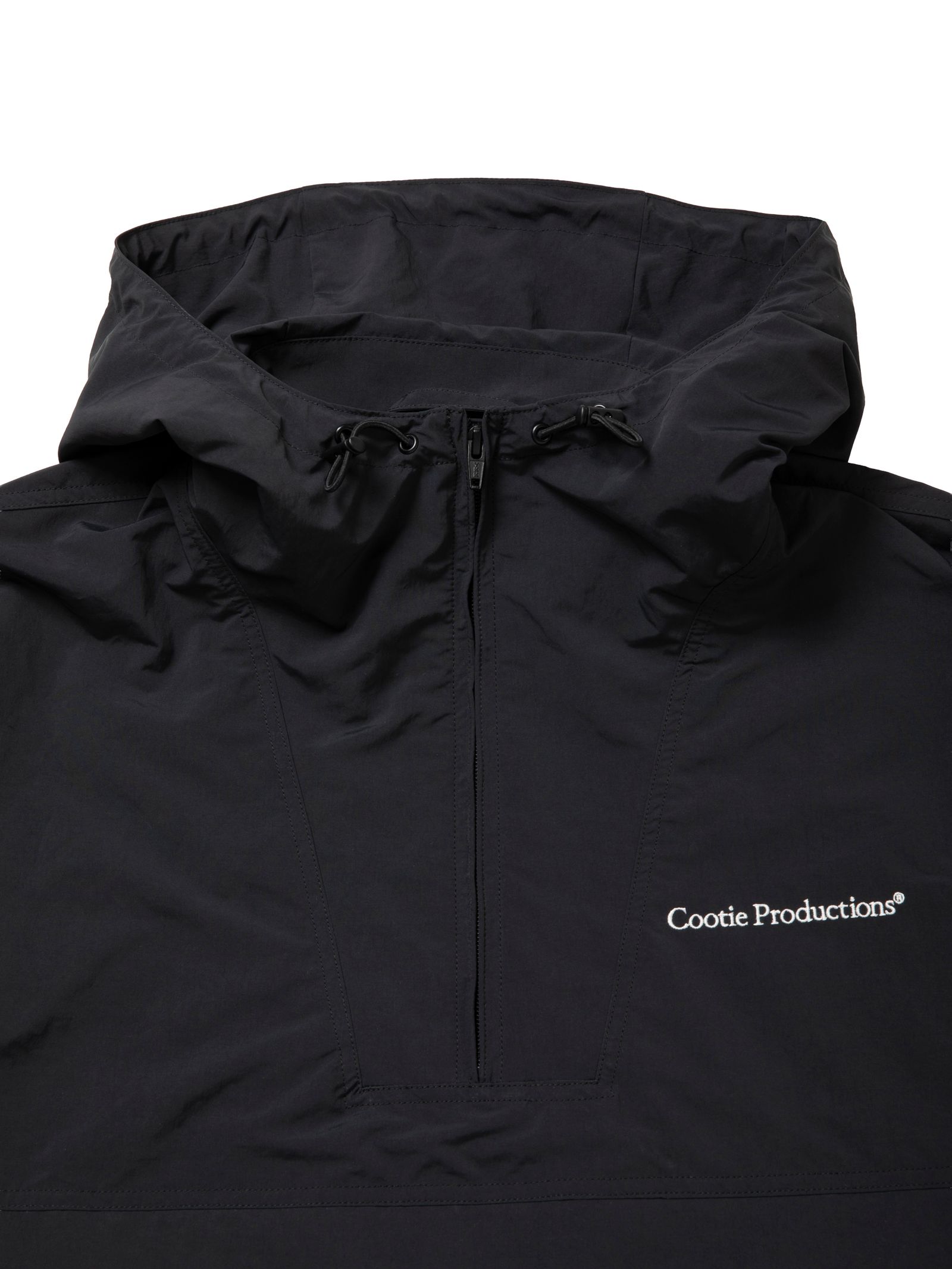 Polyester Taffeta Anorak Hoodie / BLACK /  アノラックジャケット