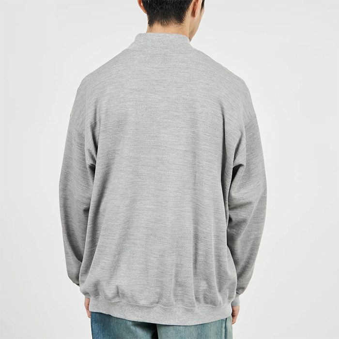 Wool Honeycomb Mock Neck Thermal  / H.GRAY