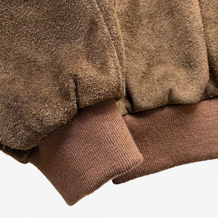 Hairy Suede Raglan Blouson / Brown