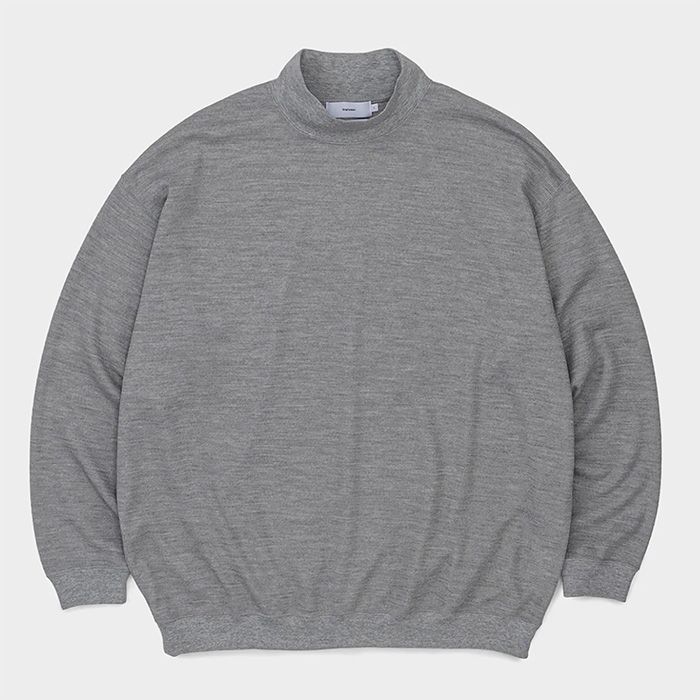 Wool Honeycomb Mock Neck Thermal  / H.GRAY
