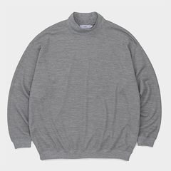 Wool Honeycomb Mock Neck Thermal  / H.GRAY