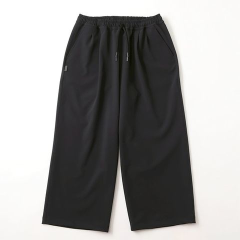 WIDE TWO TUCK BAGGY PANTS  | BLACK