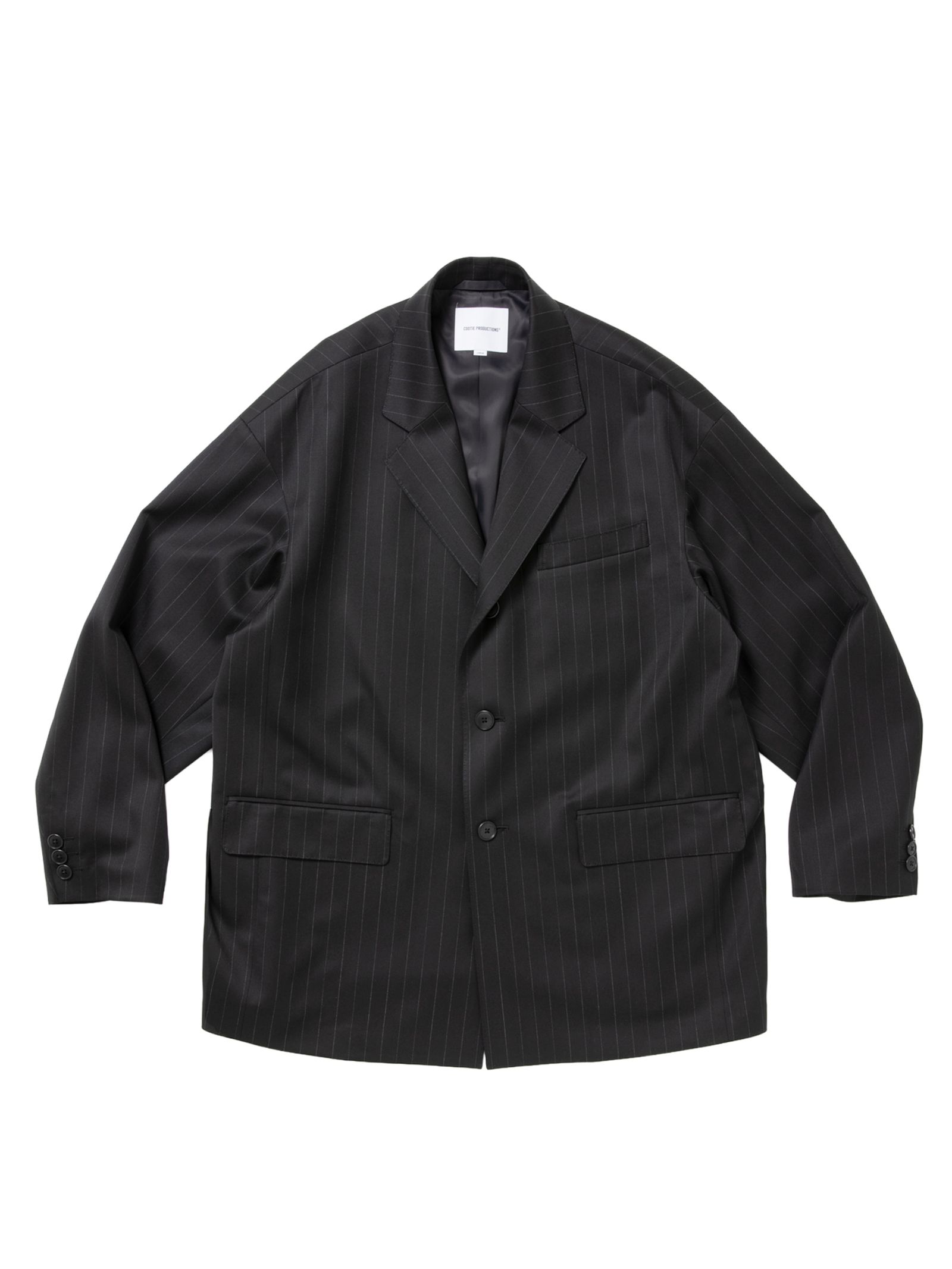 Wool Gabardine Single Breasted Jacket / STRIPE /  シングルジャケット