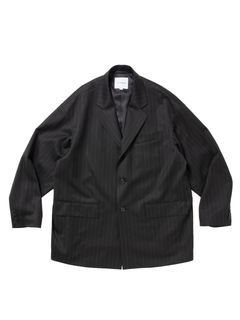 Wool Gabardine Single Breasted Jacket / STRIPE /  シングルジャケット