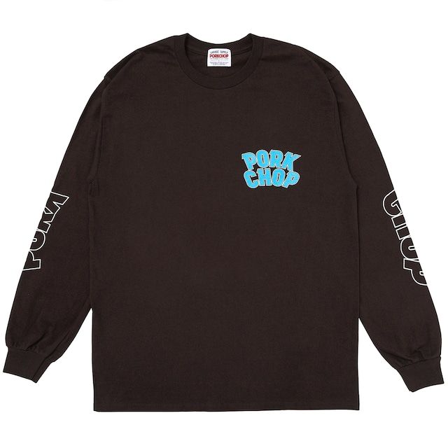 WP BIG LOGO L/S TEE / BROWN / プリントロンティー
