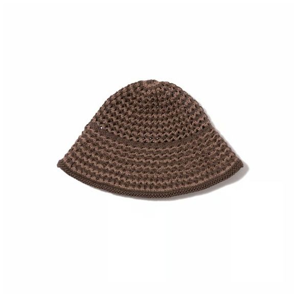 Cotton Croche Knit Hat / BROWN /  クロシェニットハット