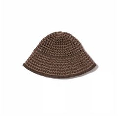 Cotton Croche Knit Hat / BROWN /  クロシェニットハット