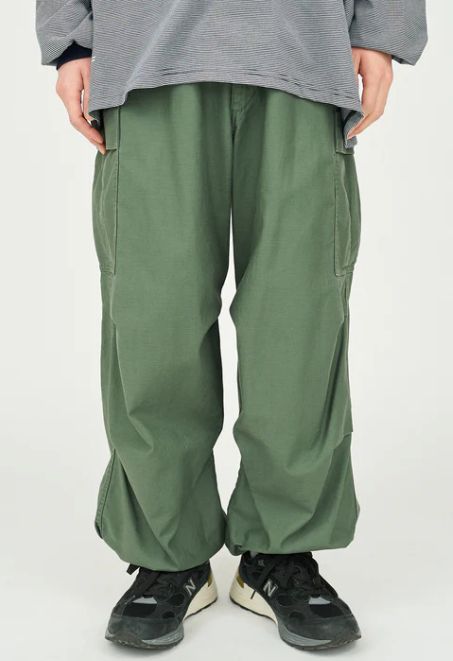 FreshService - BACK SATEEN FIELD PANTS / GREEN | Stripe