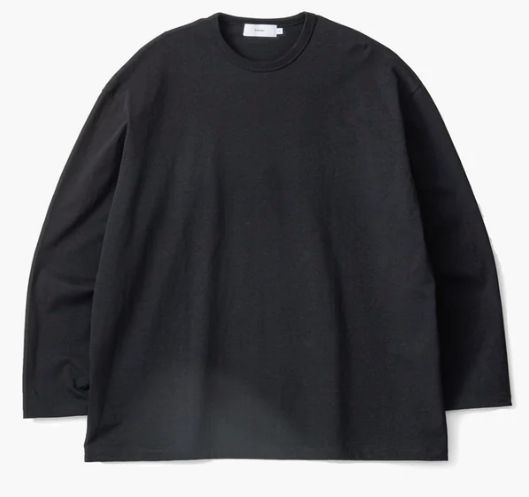 Graphpaper - Recycled Cotton Jersey L/S Tee / BLACK | Stripe