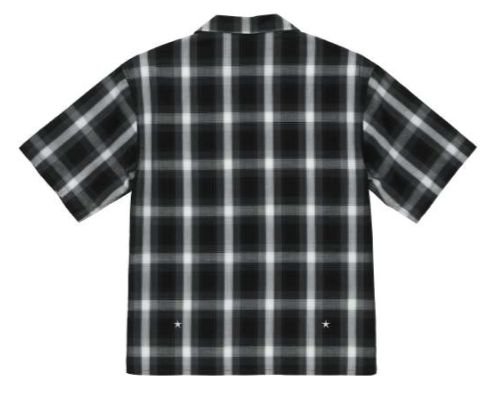 OPEN COLLAR S/S SHIRT / BLACK/WHITE / オープンカラーシャツ / 26MMSH04
