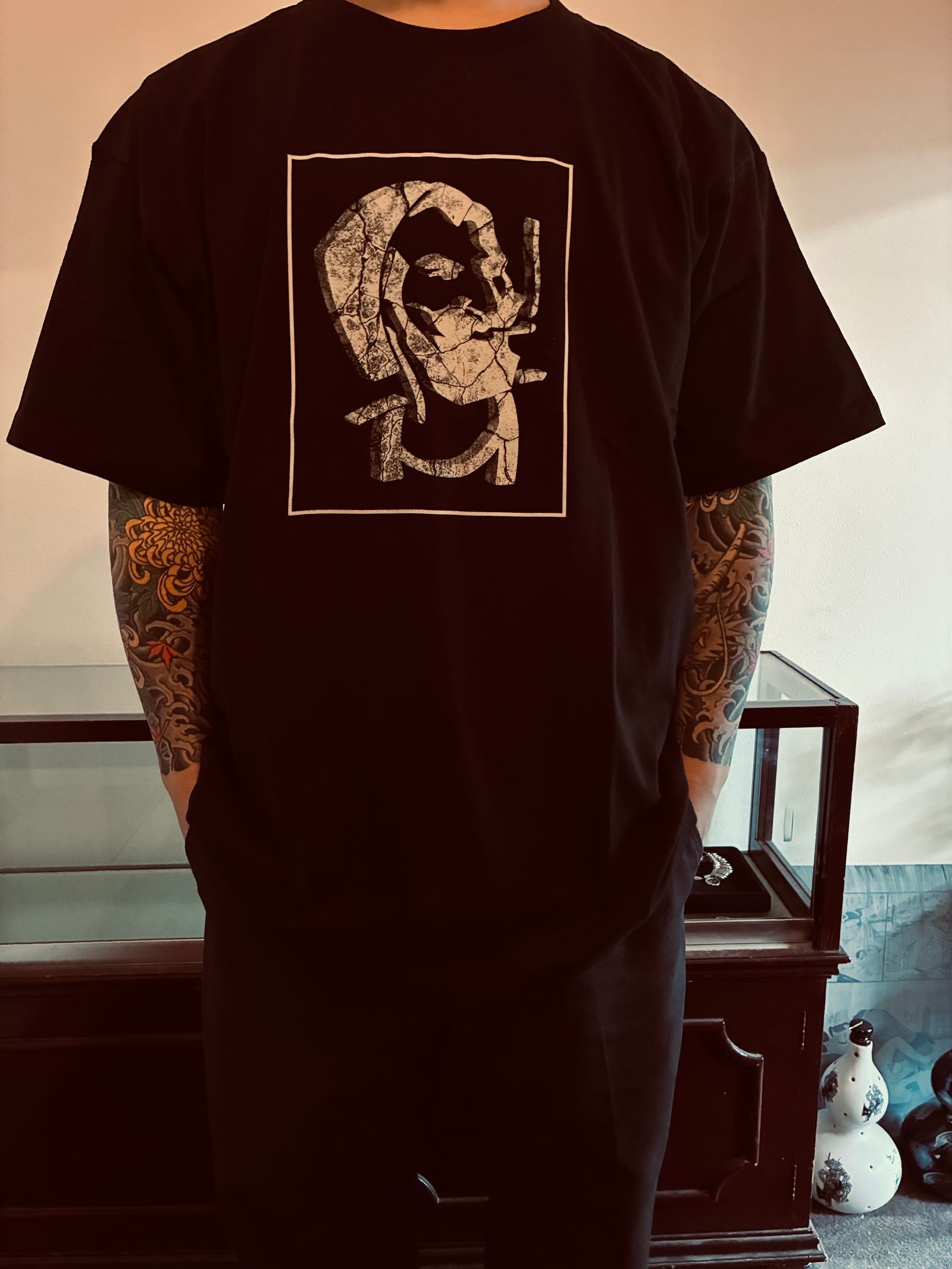 STONED ZIG-ZAG T SHIRT / BLACK / プリントシャツ