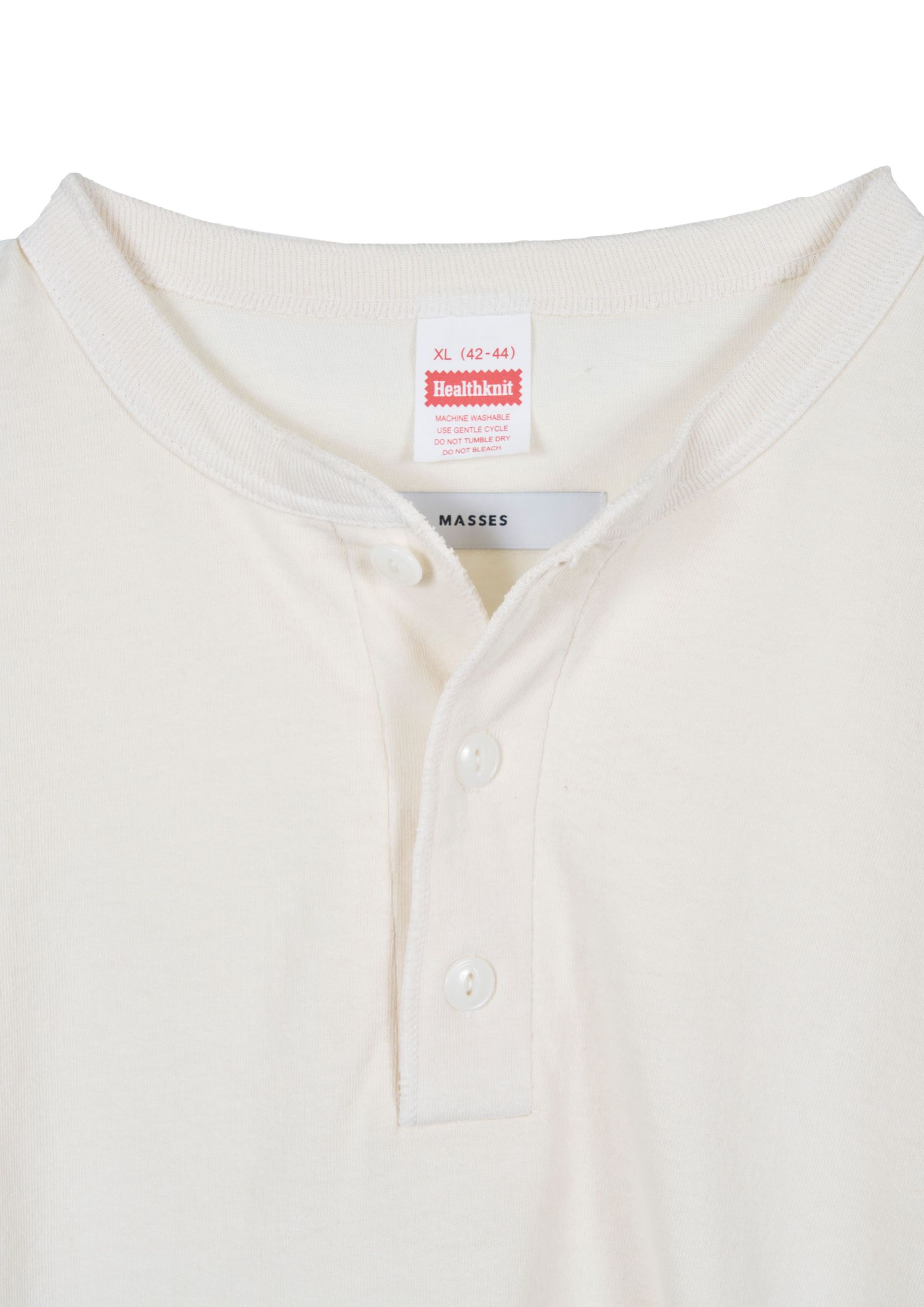 HEALTHKNIT HENRY NECK L/S / BLACK&NATURAL / 2パックロングスリーブティー