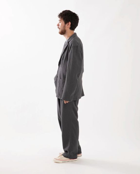 LABORER EASY TROUSERS WOOL COTTON TWILL / HEATHER CHARCOAL / トラウザーズ