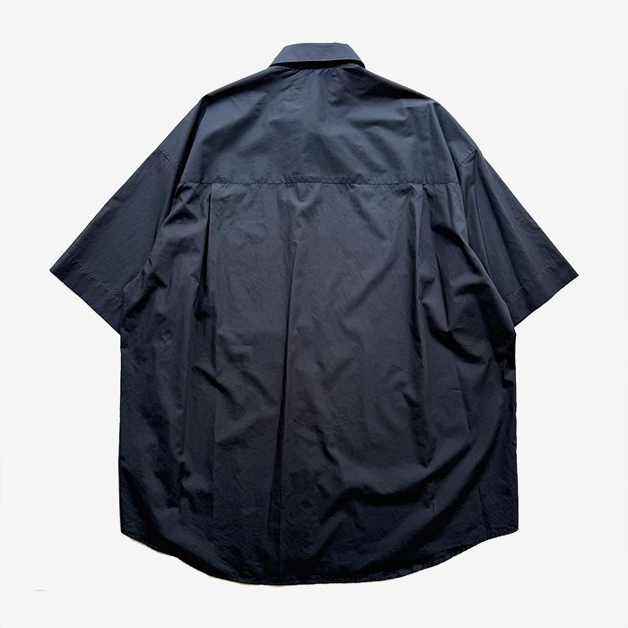 Broad S/S Oversized Regular Collar Shirt / Navy
