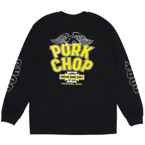 WP BIG LOGO L/S TEE / BLACK / プリントロンティー