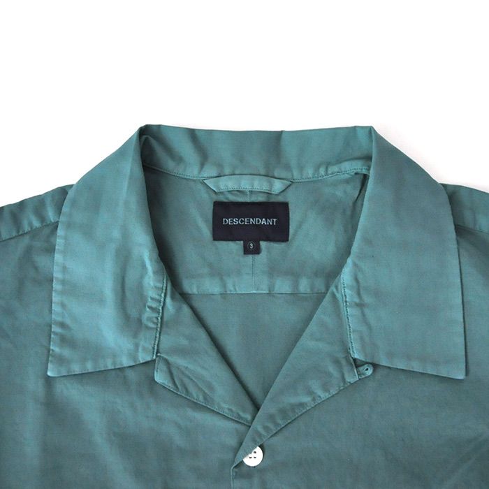 S WIND OPEN COLLAR SS SHIRT PIGMENT DYE / GREEN