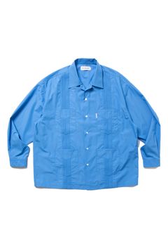 120/2 Typewriter Cuba L/S Shirt / BLUE /  キューバシャツ