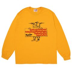 SLOGAN L/S TEE / GOLD / プリントロンティー